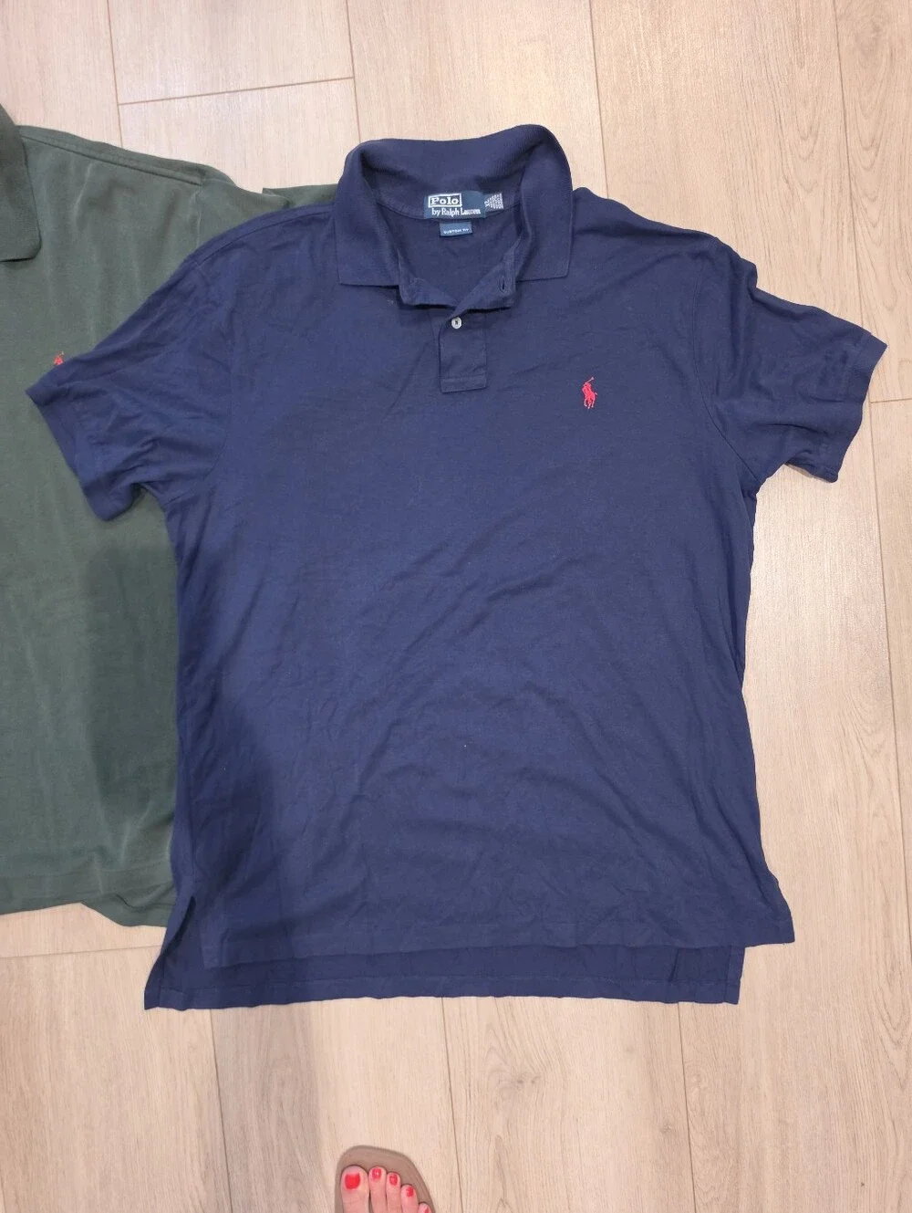 Polo Ralph Lauren Men's XL  Polo Shirts Navy Green Lot of 2
